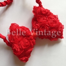 Rose Bow Hairband - Red